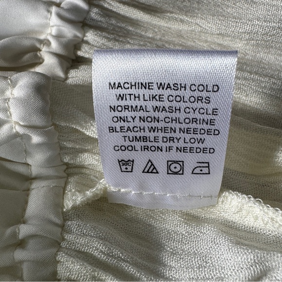 NWT Anthropologie Sarah Hann Ivory Crochet Halter Peplum Top XL Boho - Picture 12 of 14